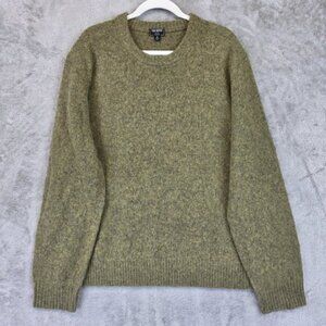 Todd Snyder Sweater Mens XL Green 100% Wool Italian Yarn Crewneck Pullover